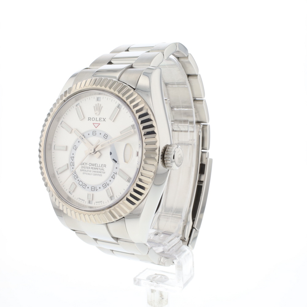 Sky-Dweller Steel Oyster Fluted White Dial