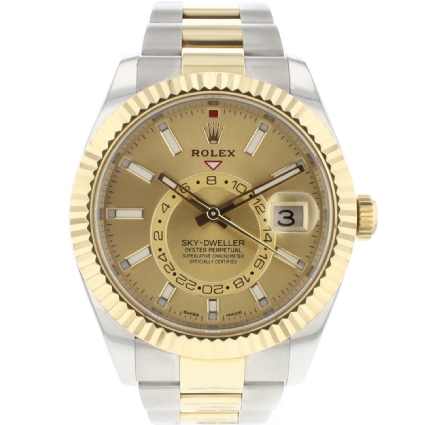 Sky-Dweller Steel Gold Oyster Champagne Dial