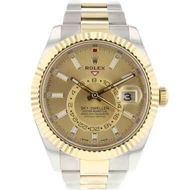 Rolex - Sky-Dweller Steel/Gold Champagne Dial
