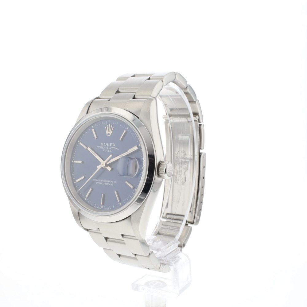 Date 34 Blue Dial