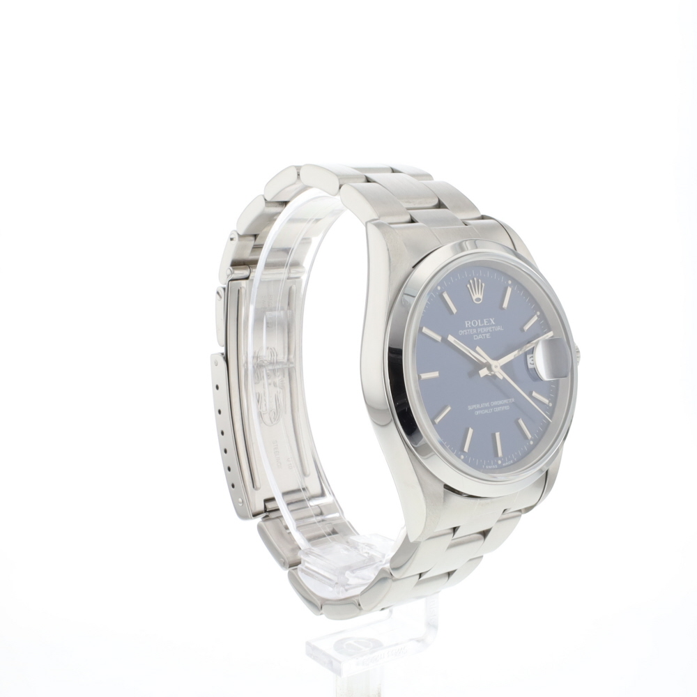 Date 34 Blue Dial