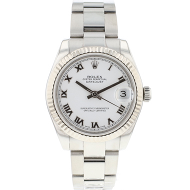 Rolex - Datejust 31 Oyster Fluted White Roman Dial