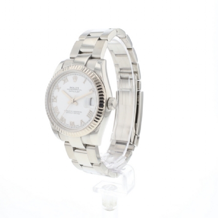 Datejust 31 Oyster Fluted White Roman Dial
