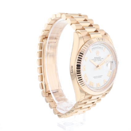 Day-Date 36mm Everose Gold White Roman Dial NEW