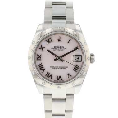 Rolex - Datejust 31 Pink MoP Dial Diamond Bezel