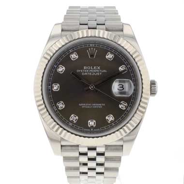 Rolex - Datejust 41 Jubilee Rhodium Diamond Dial