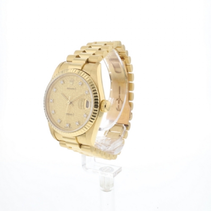 Datejust 31 Yellow Gold Logo Diamond Dial