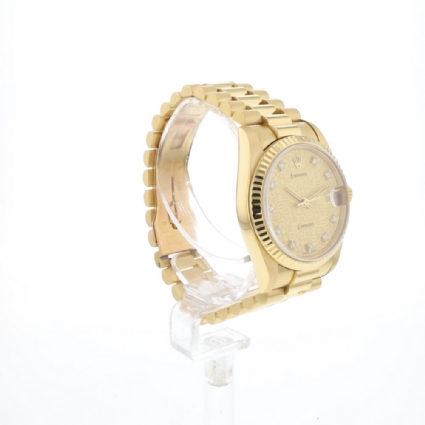 Datejust 31 Yellow Gold Logo Diamond Dial