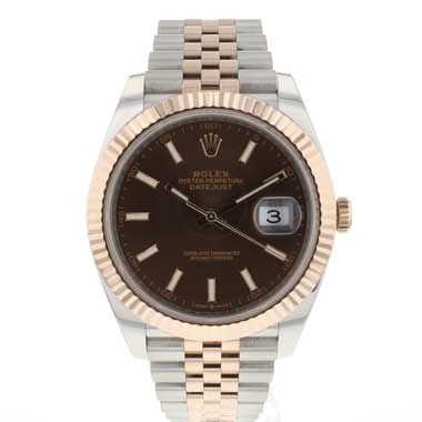 Rolex - Datejust 41 Jubilee Steel / Everose Choco Dial