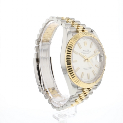 Datejust 41 Steel/Gold Jubilee Fluted Silver Dial