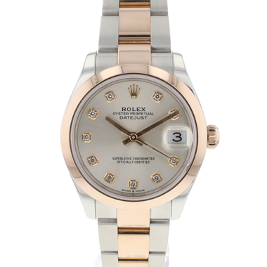 Rolex - Datejust 31 Steel/Everose Silver Diamond Dial