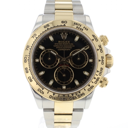 Daytona Gold/Steel Black Dial 116503
