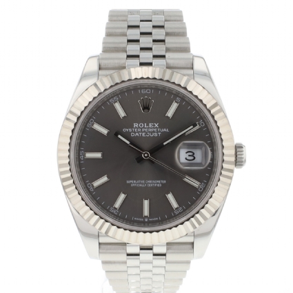 Datejust 41 Jubilee Rhodium Dial