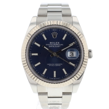 Datejust 41 Oyster Fluted Blue Dial