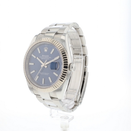 Datejust 41 Oyster Fluted Blue Dial