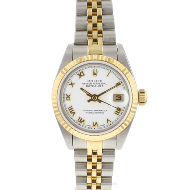 Rolex - Lady-Datejust 26 Steel/Gold Jubilee White Roman Dial