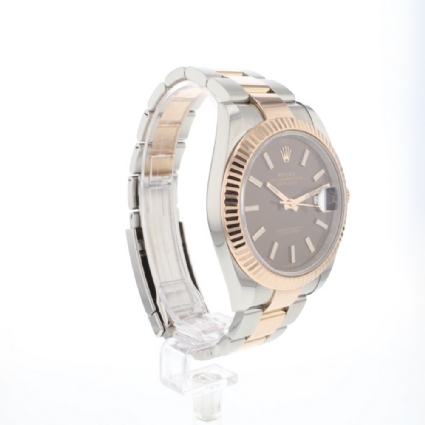 Datejust 41 Oyster Steel / Everose Choco Dial