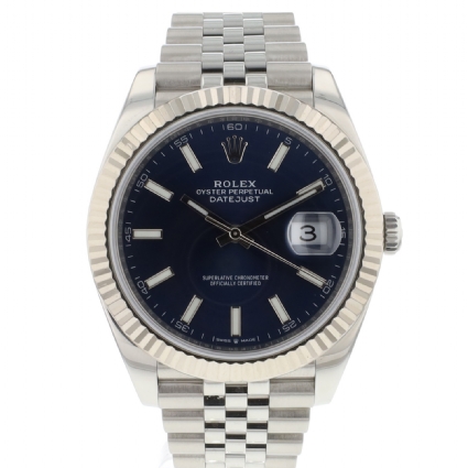 Datejust 41 Jubilee Fluted Blue Dial