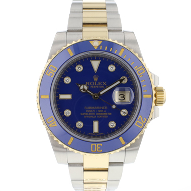Rolex - Submariner Date Steel Gold Blue Diamond Dial