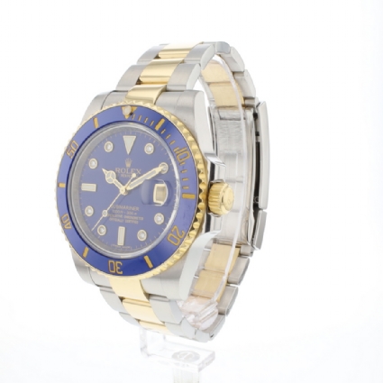 Submariner Date Steel Gold Blue Diamond Dial