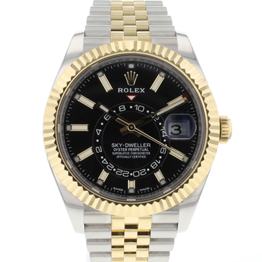 Rolex - Sky-Dweller Steel/Gold Jubilee Black Dial