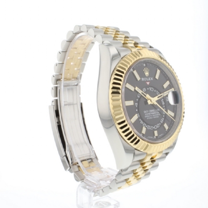 Sky-Dweller Steel/Gold Jubilee Black Dial