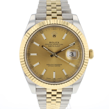 Rolex - Datejust 41 Steel Gold Jubilee Champagne Dial