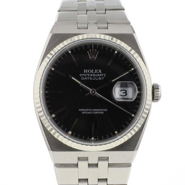 Rolex - Oysterquartz Datejust 36 Black Rolex Serviced '26