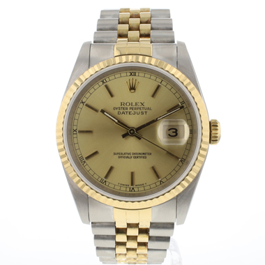 Rolex - Datejust 36 Steel/Gold Champagne Dial