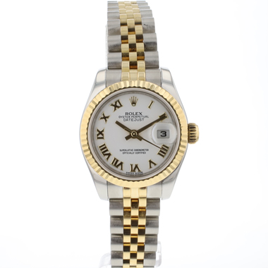 Rolex - Lady-Datejust 26 Jubilee Steel/Gold White Roman Dial