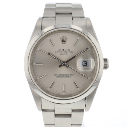 Date 34 Silver Dial