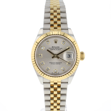 Rolex - Lady-Datejust 28 Steel/Gold Jubilee Silver Diamond Dial