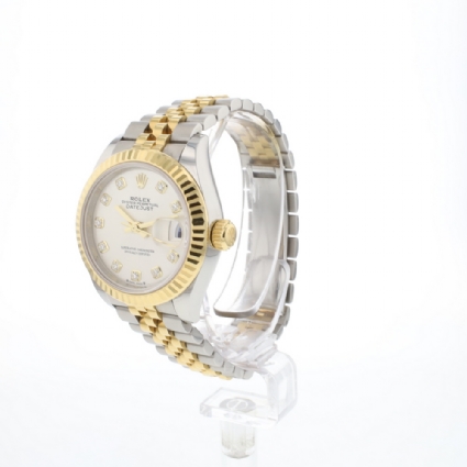 Lady-Datejust 28 Steel/Gold Jubilee Silver Diamond Dial
