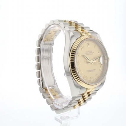 Datejust 36 Steel/Gold Champagne Roman Dial