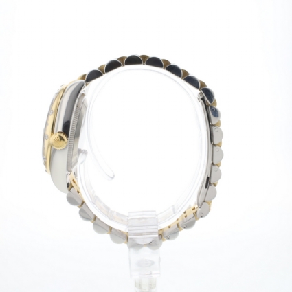 Datejust 31 Gold Steel Diamonds Green Roman Dial