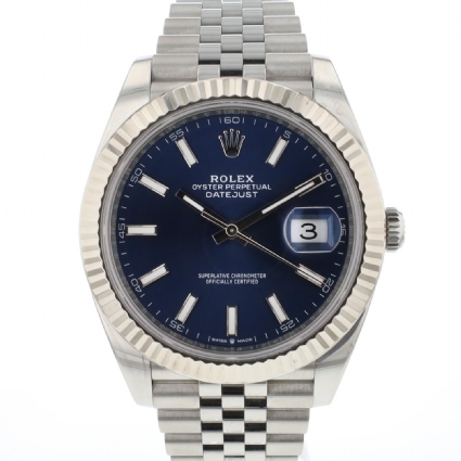 Datejust 41 Jubilee Fluted Blue Dial