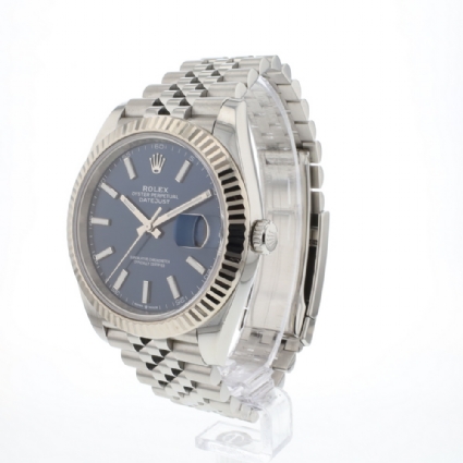 Datejust 41 Jubilee Fluted Blue Dial