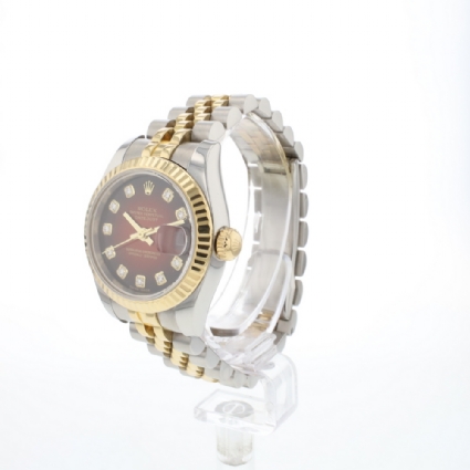 Lady-Datejust 26 Jubilee Steel/Gold Red Vignette Dial