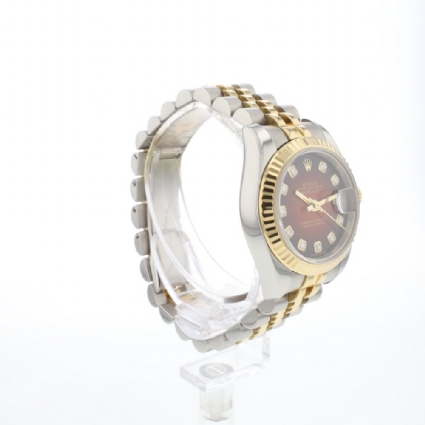 Lady-Datejust 26 Jubilee Steel/Gold Red Vignette Dial