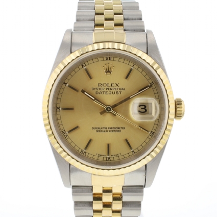 Datejust 36 Steel/Gold Champagne Dial