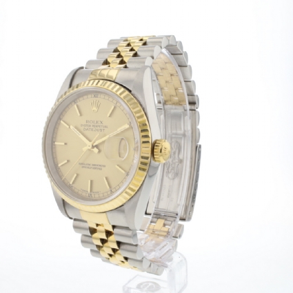 Datejust 36 Steel/Gold Champagne Dial
