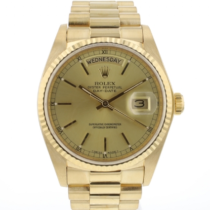 Day-Date 36 Yellow Gold Stick Dial