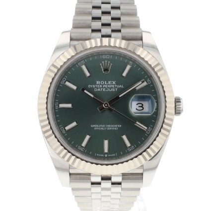 Datejust 41 Jubilee Mint Green Motif Dial
