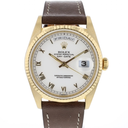 Day-Date 36 Yellow Gold White Roman Dial