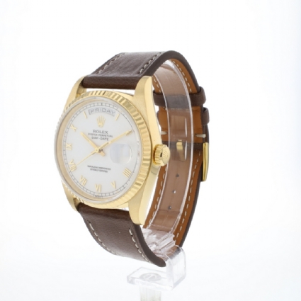 Day-Date 36 Yellow Gold White Roman Dial