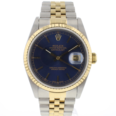 Rolex - Datejust 36 Steel Gold Jubilee Fluted Blue Dial