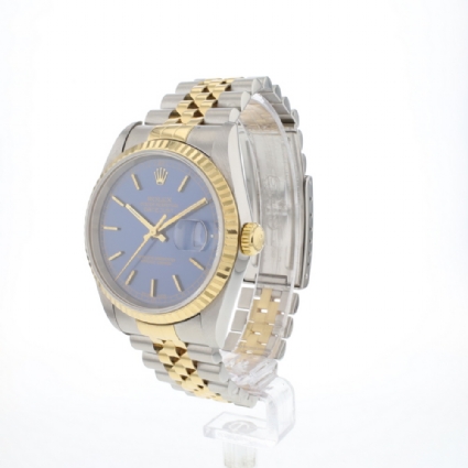 Datejust 36 Steel Gold Jubilee Fluted Blue Dial