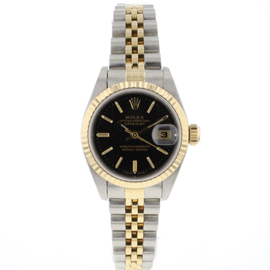Rolex - Lady-Datejust 26 Steel/Gold Jubilee Black Dial