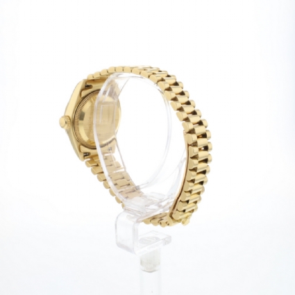 Lady-Datejust 26 Yellow Gold Blue Vignette Diamond Dial