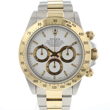 Rolex - Daytona Zenith Steel Gold White Dial